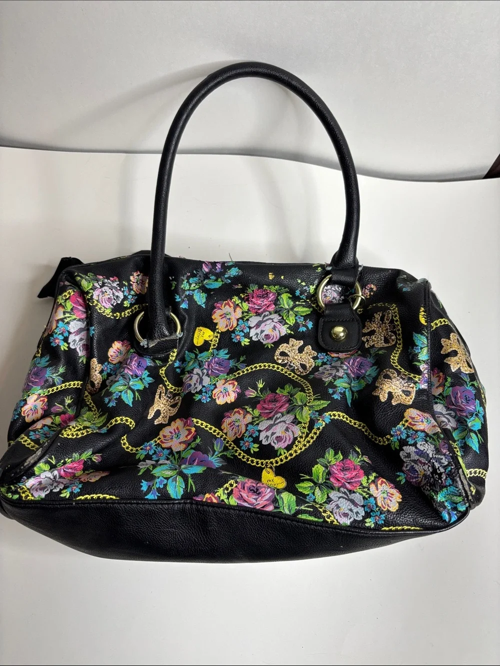 Betsey Johnson black satchel
